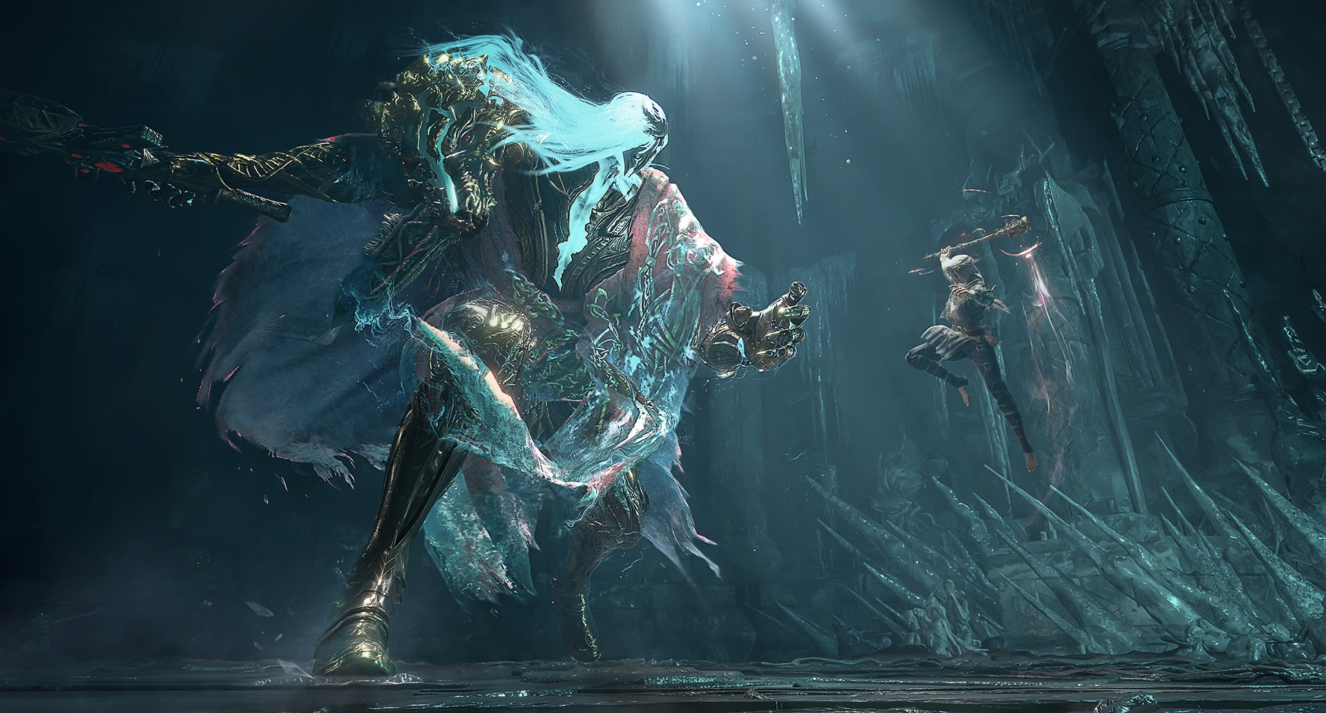 Mistfall Hunter official combat scene