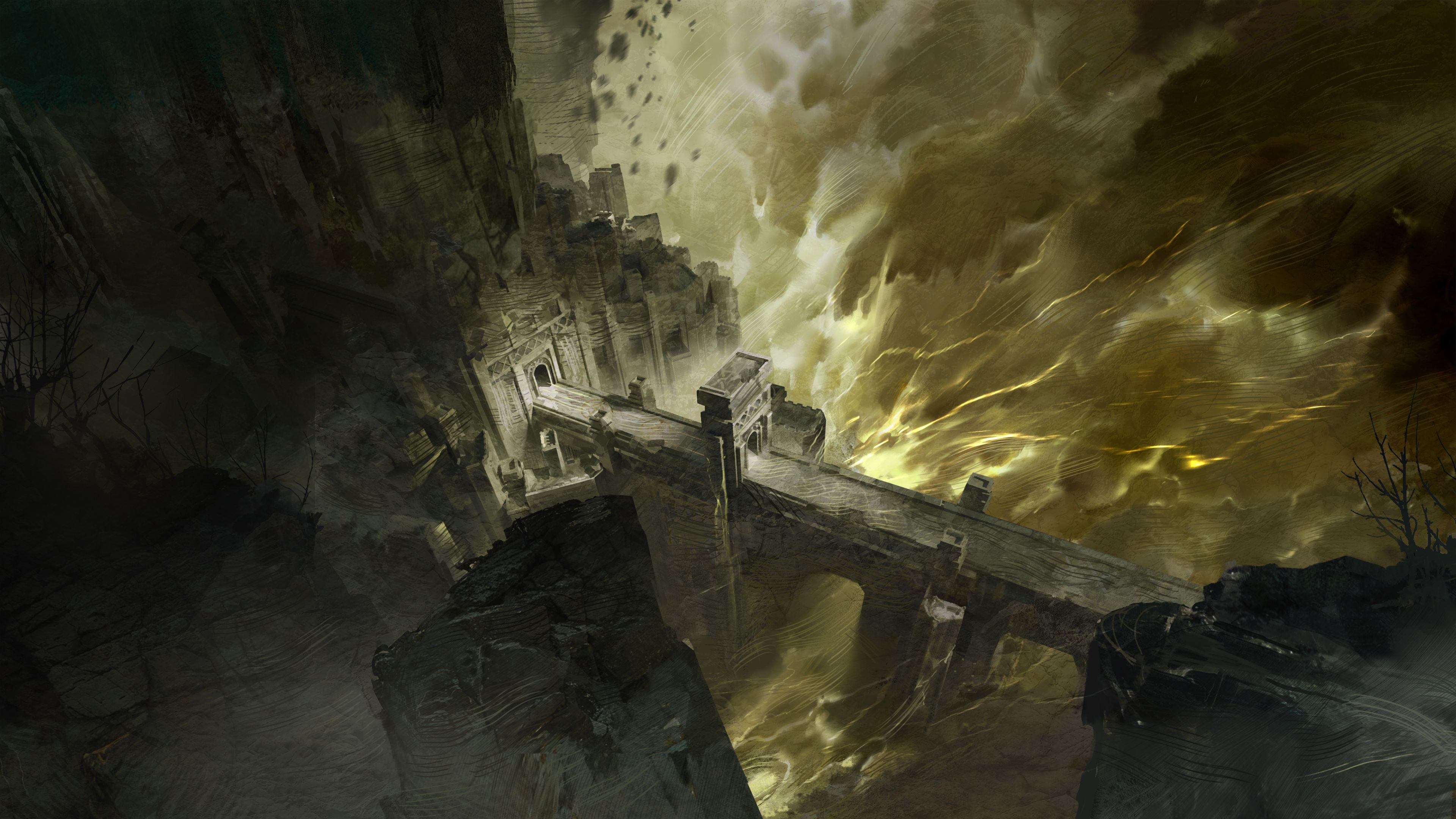 Mistfall Hunter official dark fantasy world scene